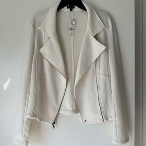 Express Cream Large Women’s knit zip up blazer